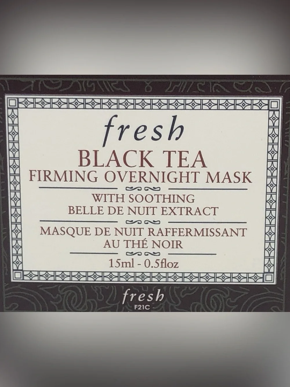 Fresh NIB Black Tea Firming Overnight Mask - Travel SZ 15ml
